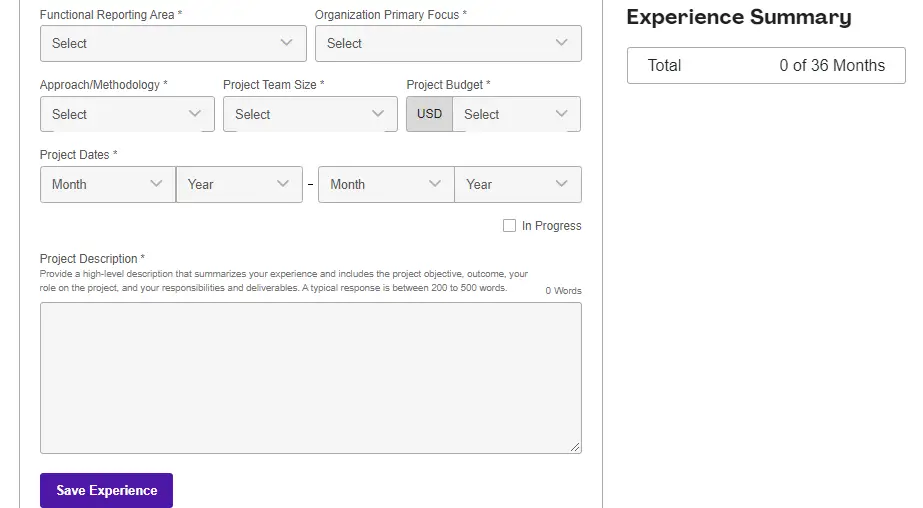 PMP application process step 7