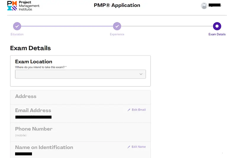 PMP application process step 8