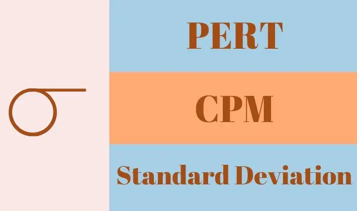 pert standard deviation variance formula critical path method
