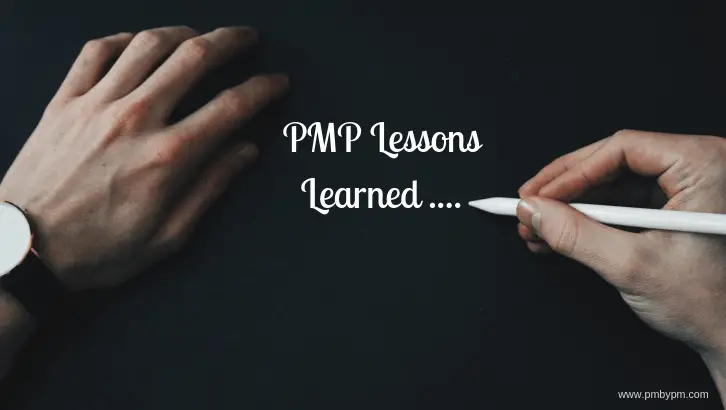 lessons learned pmp